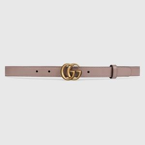 Gucci GG Marmont leather belt Dusty Pink